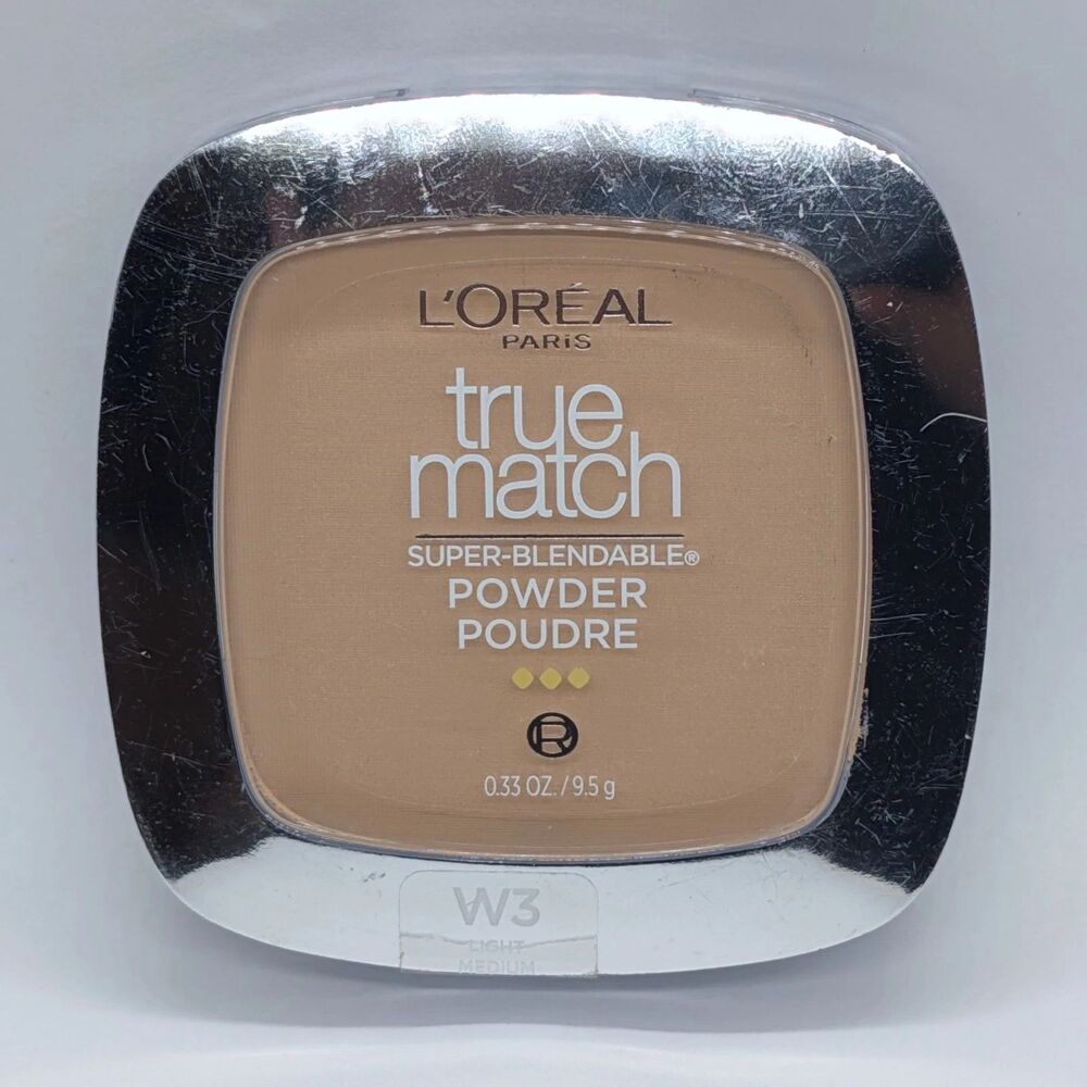 L'Oreal True Match Super-Blendable Powder - W3 Light Medium (Warm) - 0.33oz NEW